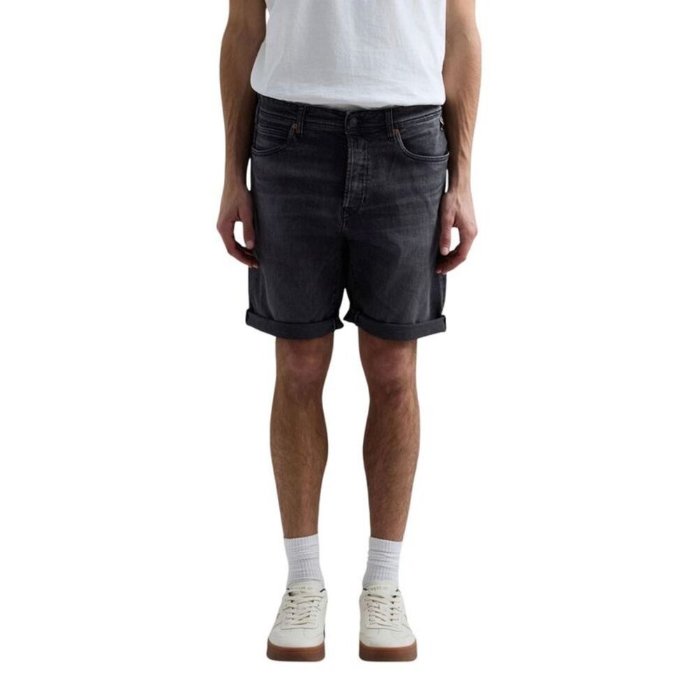 Replay Gray Cotton Bermuda Men's Shorts
